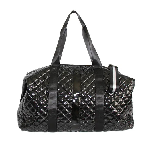 The Debra Diamond Weekender Duffle Bag Glossy Black