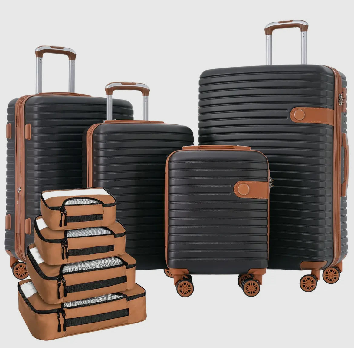 4-Piece Cream Luggage Set