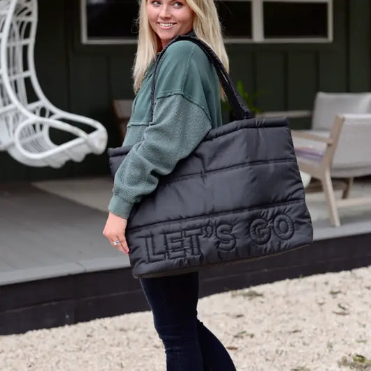 Carry All Puffer Tote- Let's Go (Midnight)