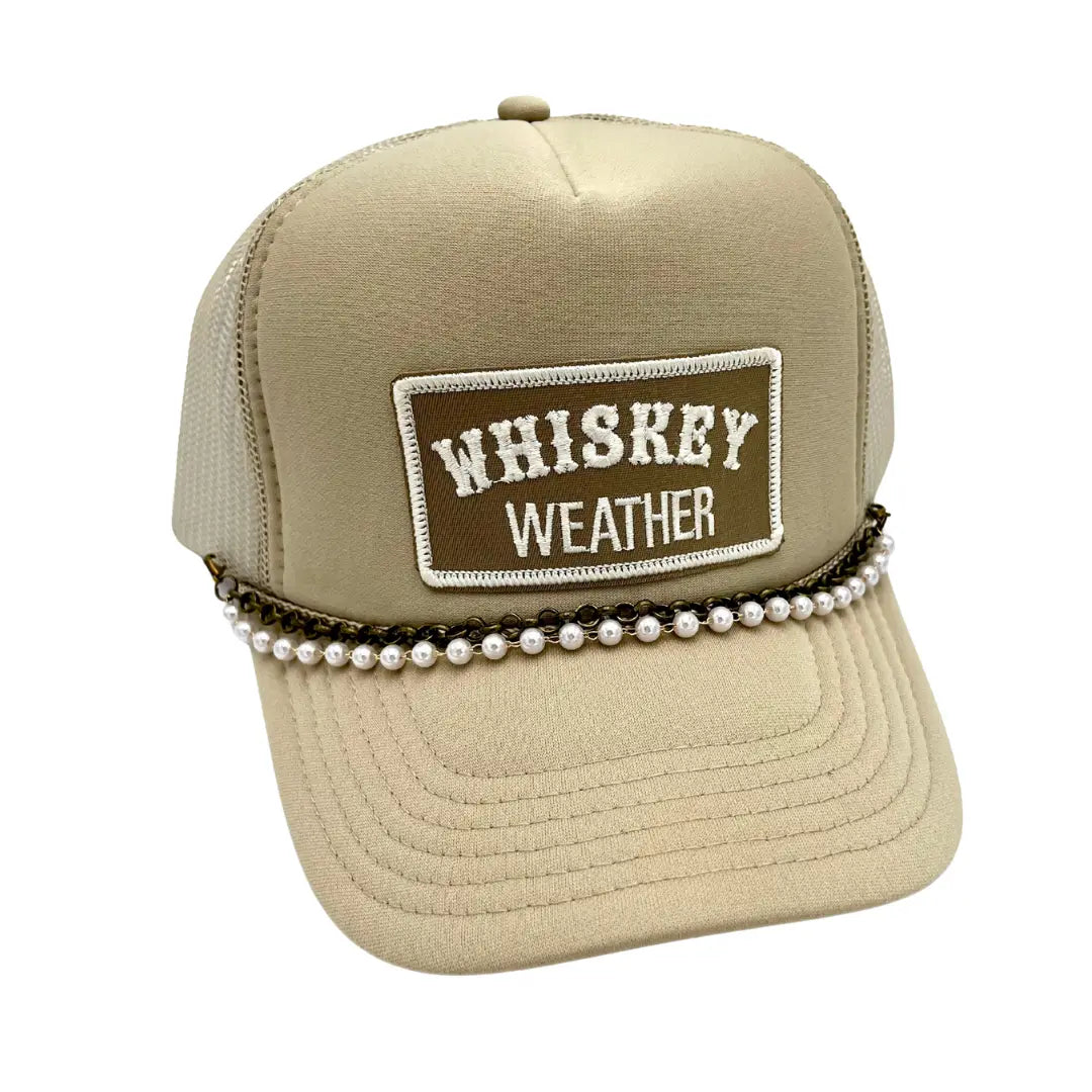Whiskey Weather Fall Custom Embroidered Patch  Hat