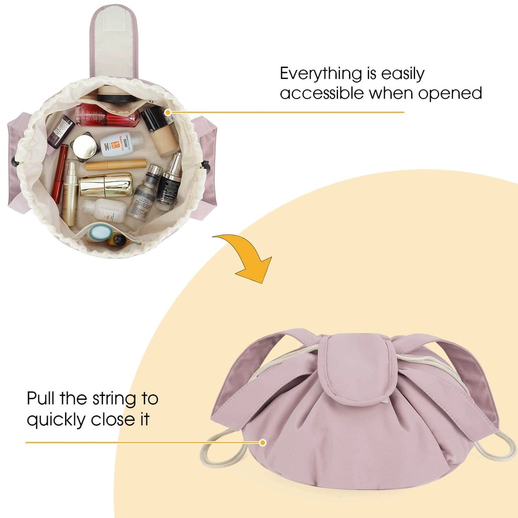 Barrel Drawstring Makeup Bag Large Cosmetic Toiletry Bags