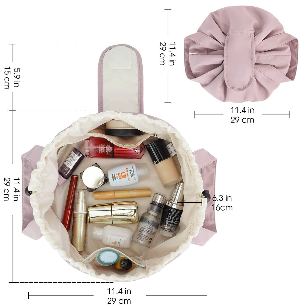 Barrel Drawstring Makeup Bag Large Cosmetic Toiletry Bags
