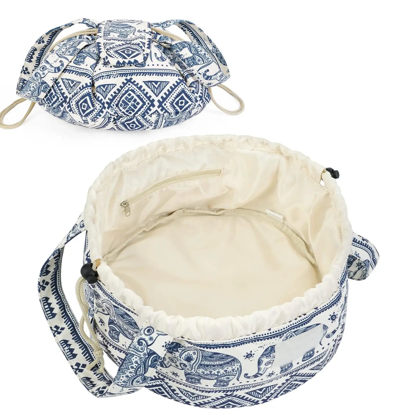 Barrel Drawstring Makeup Bag Large Cosmetic Toiletry Bags