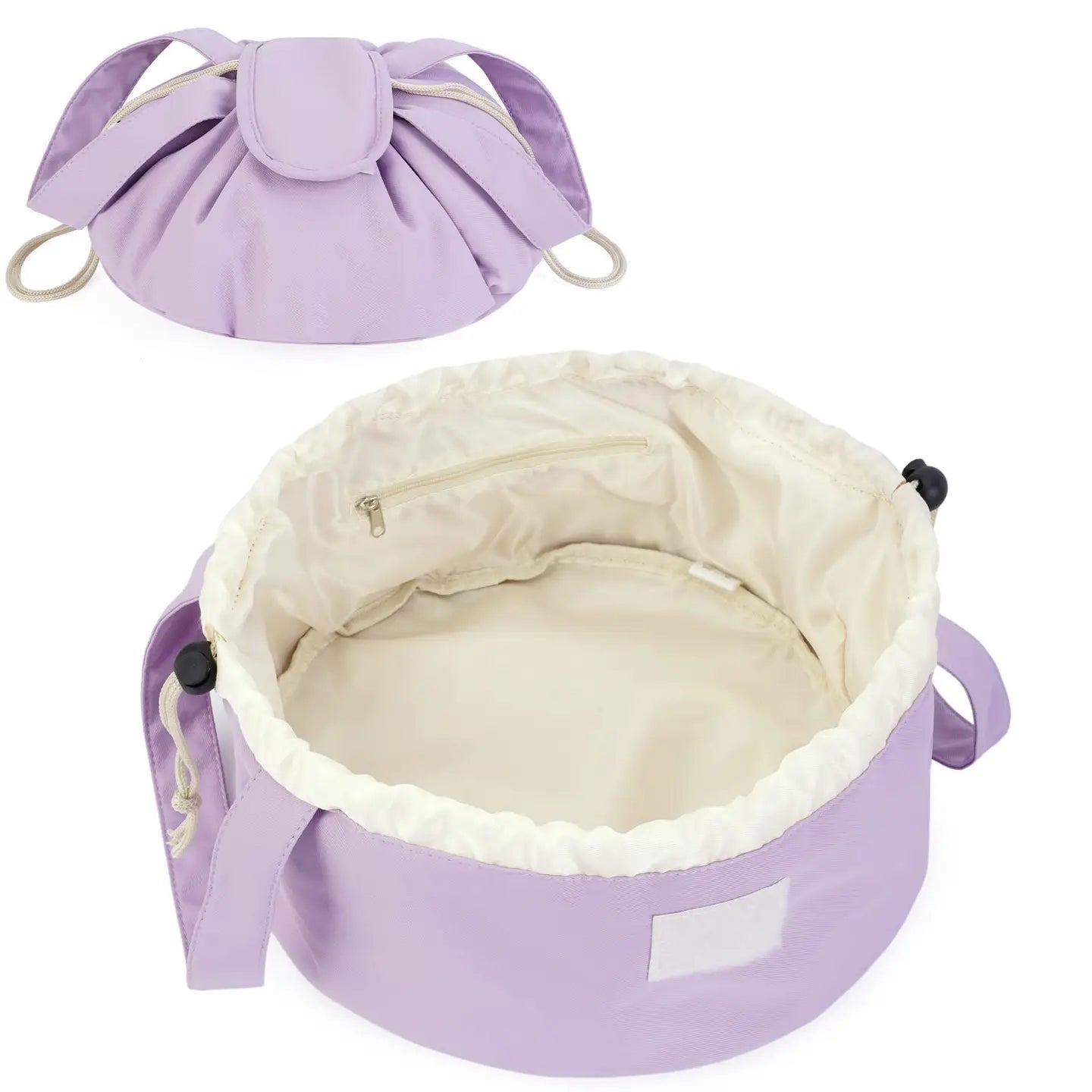 Barrel Drawstring Makeup Bag Large Cosmetic Toiletry Bags