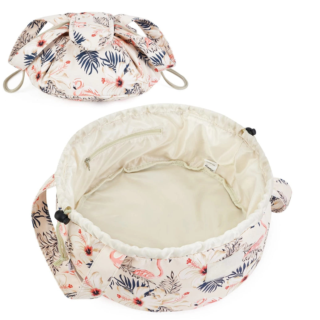 Barrel Drawstring Makeup Bag Large Cosmetic Toiletry Bags
