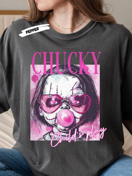 Comfort Colors Bubblegum Horror Villain Shirt, Halloween