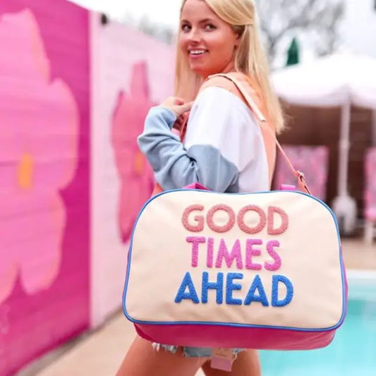 Duffle Bag - Good Times Ahead (Cream/Coral/Pink/Blue)