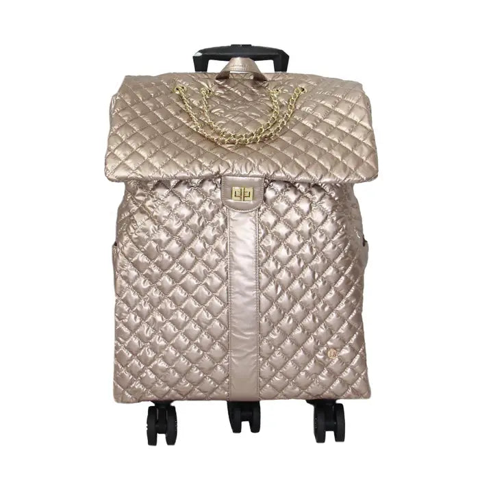 Jet Set Roller Bag Suitcase Black Puffer, Carry On