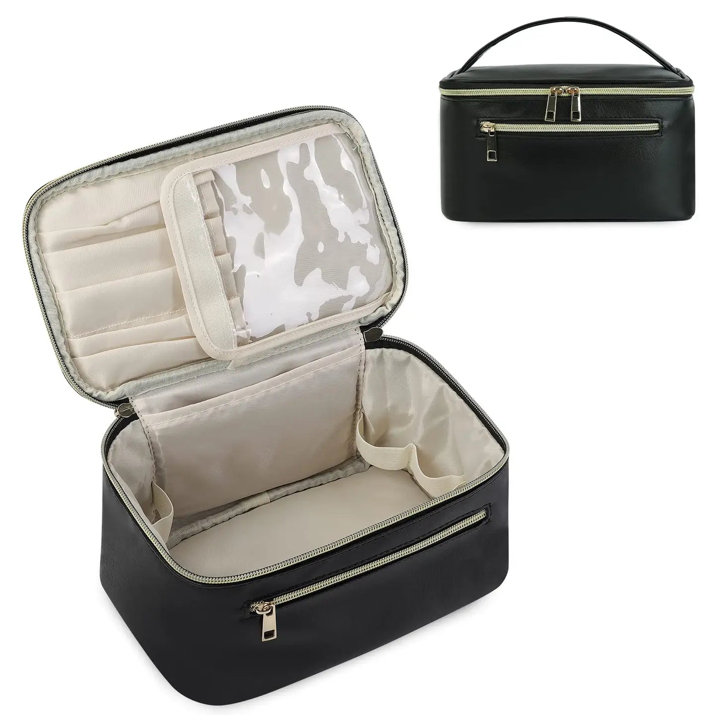 Eco Vegan Leather Cosmetic Brush Bags Makeup Case