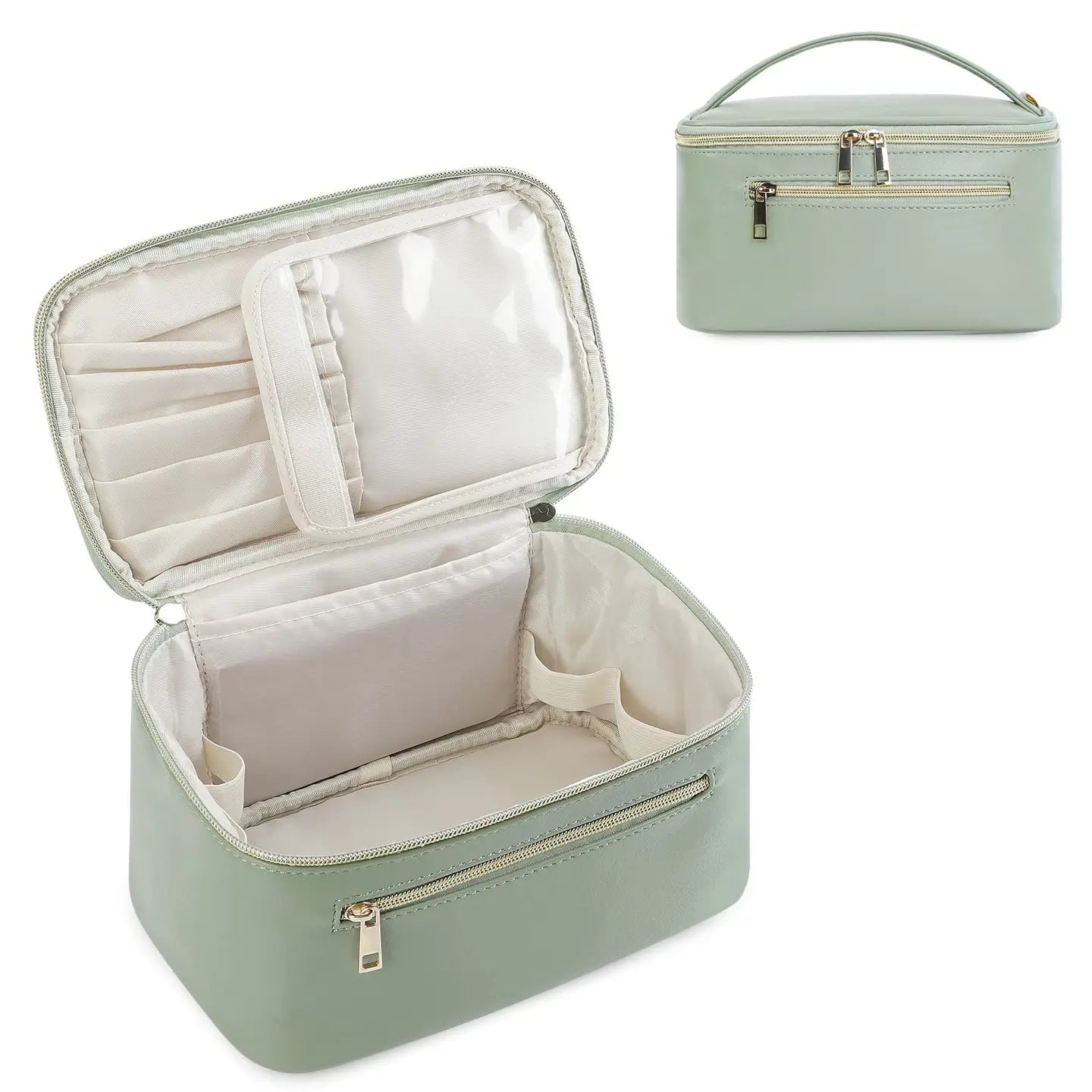 Eco Vegan Leather Cosmetic Brush Bags Makeup Case