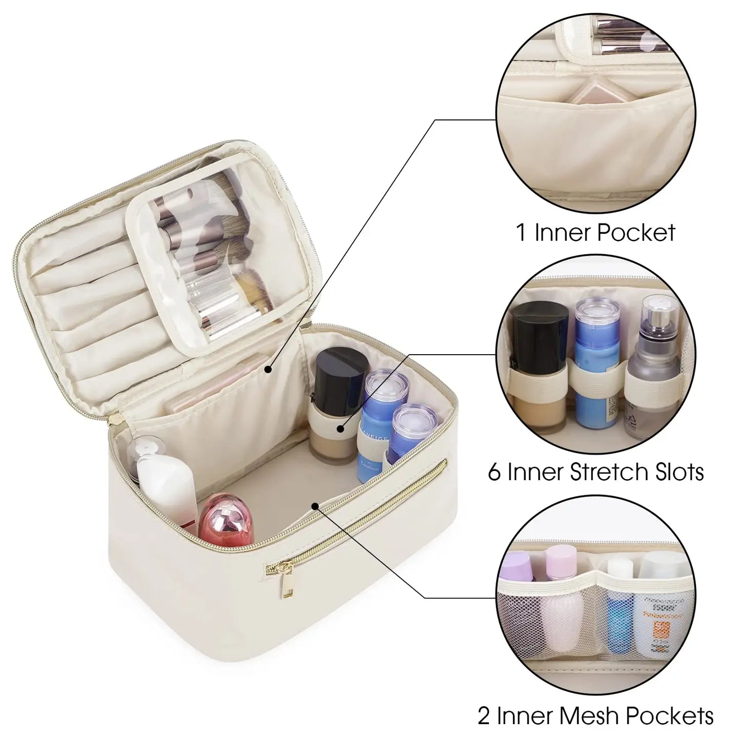 Eco Vegan Leather Cosmetic Brush Bags Makeup Case