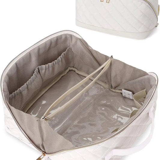 Wandering Nature Travel Makeup Bag(Large Capacity, Quilted)