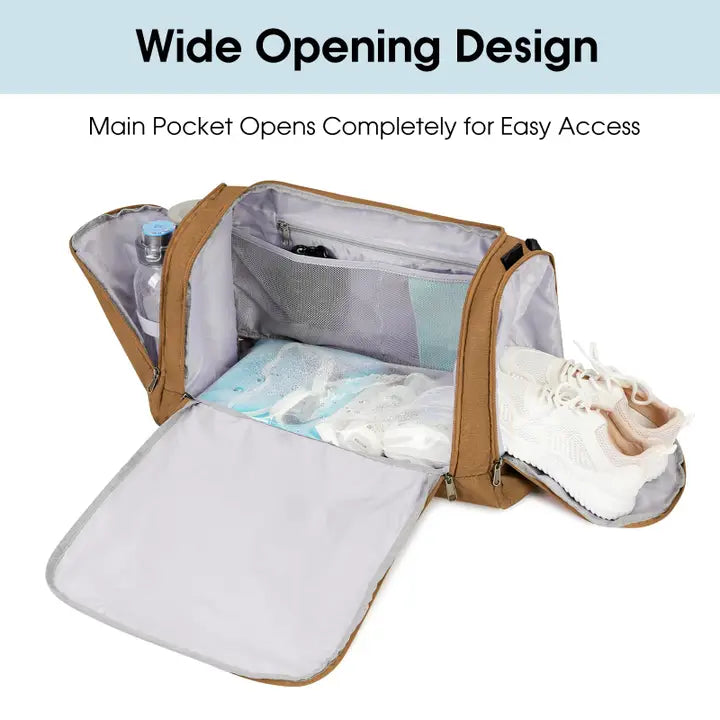 Weekender Gym Bag Backpack (Duffle Bag + Toiletry Bag Set)