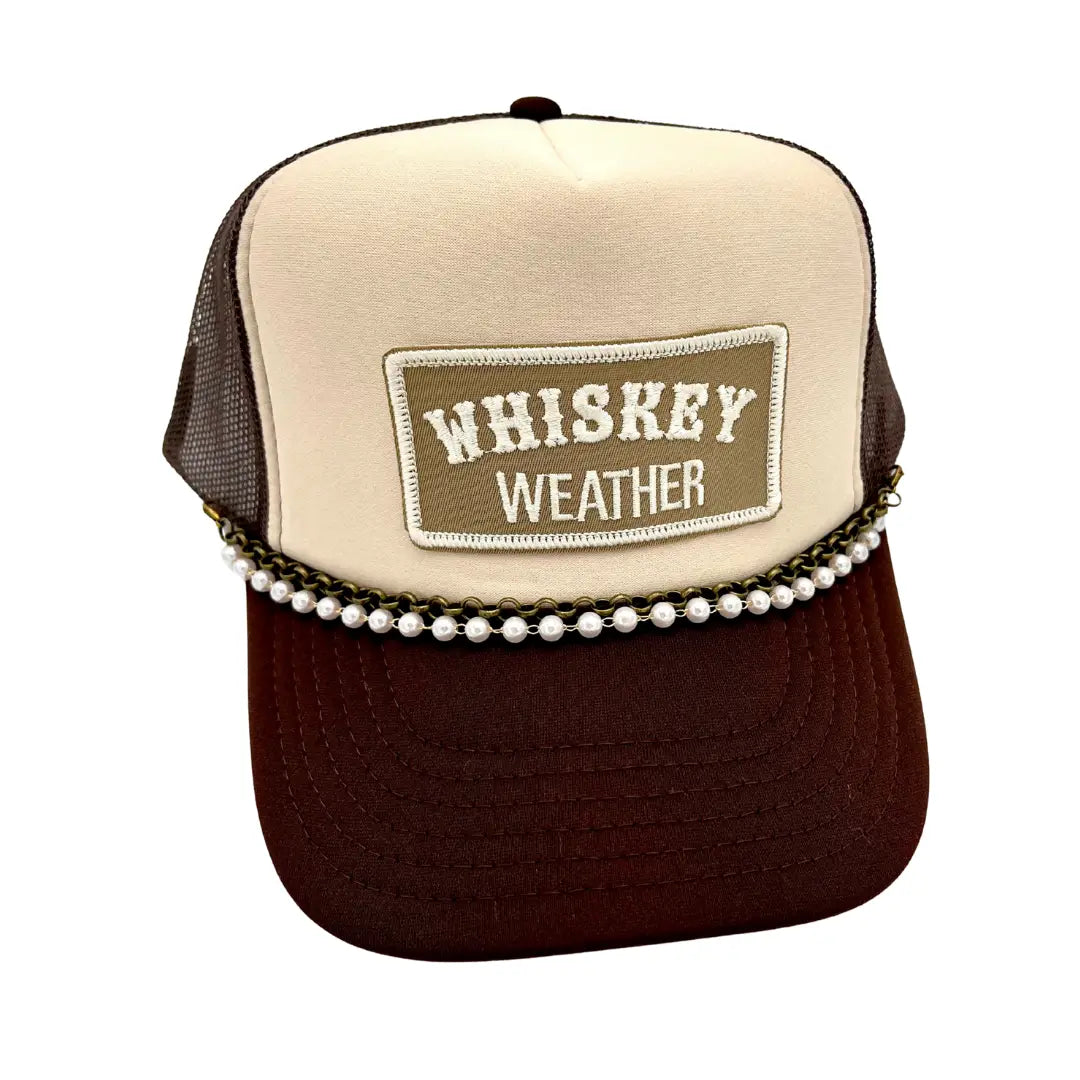 Whiskey Weather Fall Custom Embroidered Patch  Hat