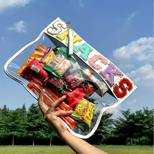 Clear Embroidered Snack Bag